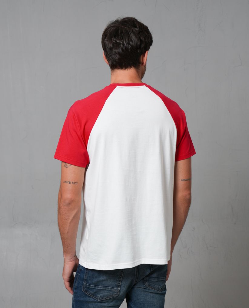 Camiseta cuello redondo con estampado para hombre