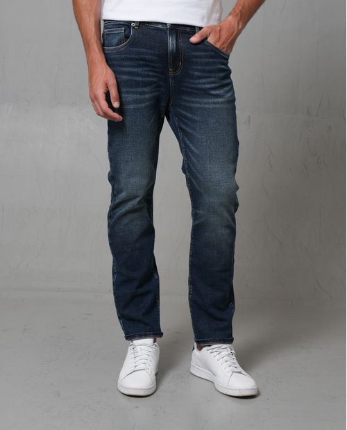 Jean Straight tono oscuro para hombre