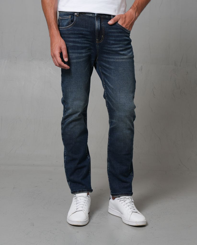 Jean Straight tono oscuro para hombre