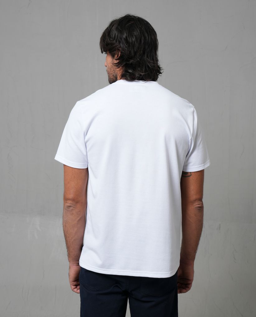 Camiseta tejida con cuello redondo para hombre