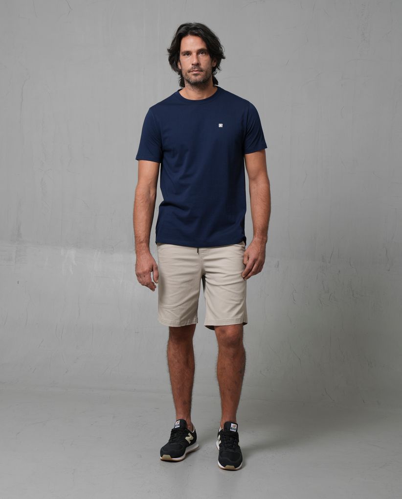 Bermuda con pretina elástica para hombre