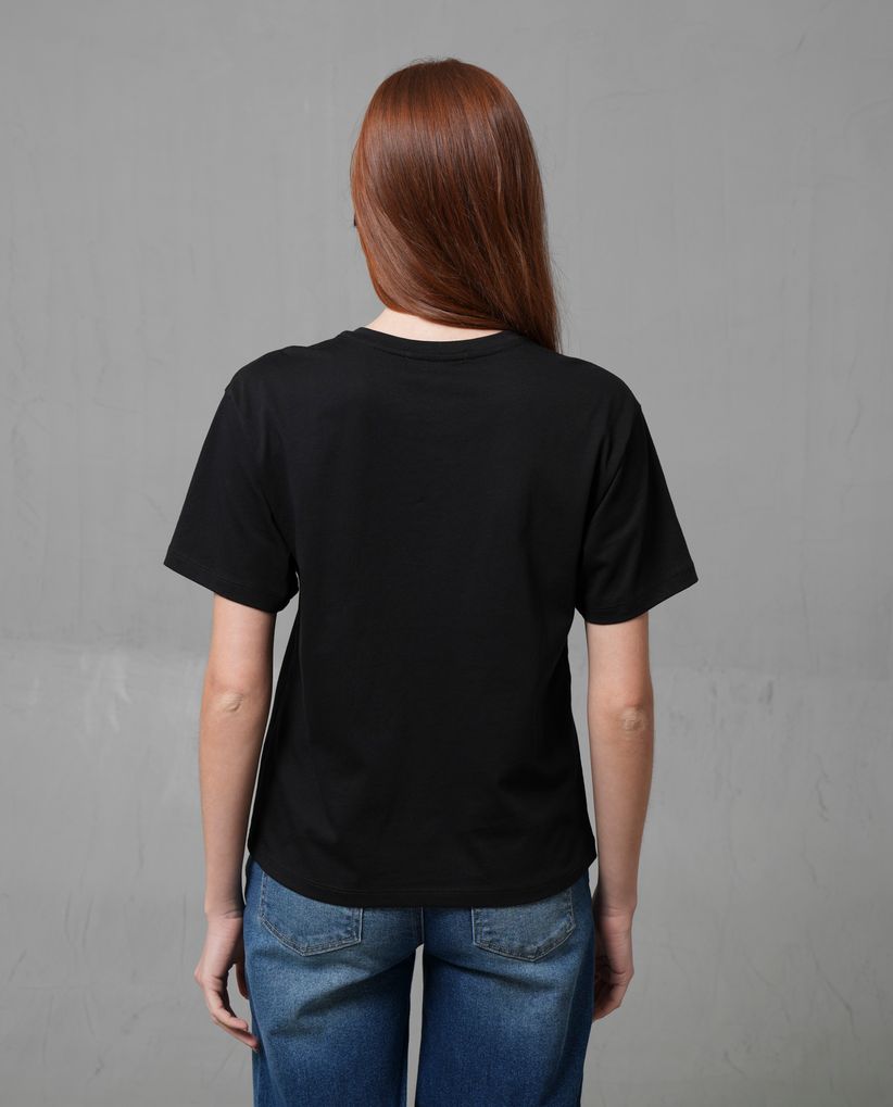 Camiseta con estampado en frente para mujer