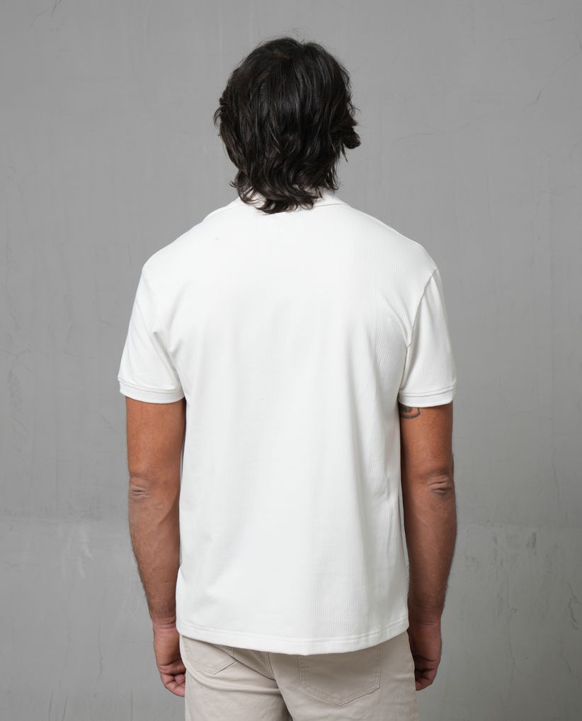 Polo tejida manga corta para hombre