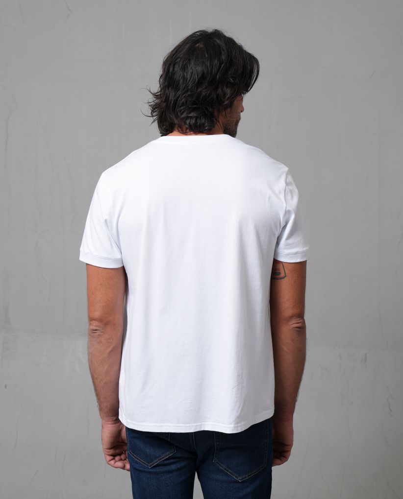 Camiseta con estampado en punto corazón para hombre