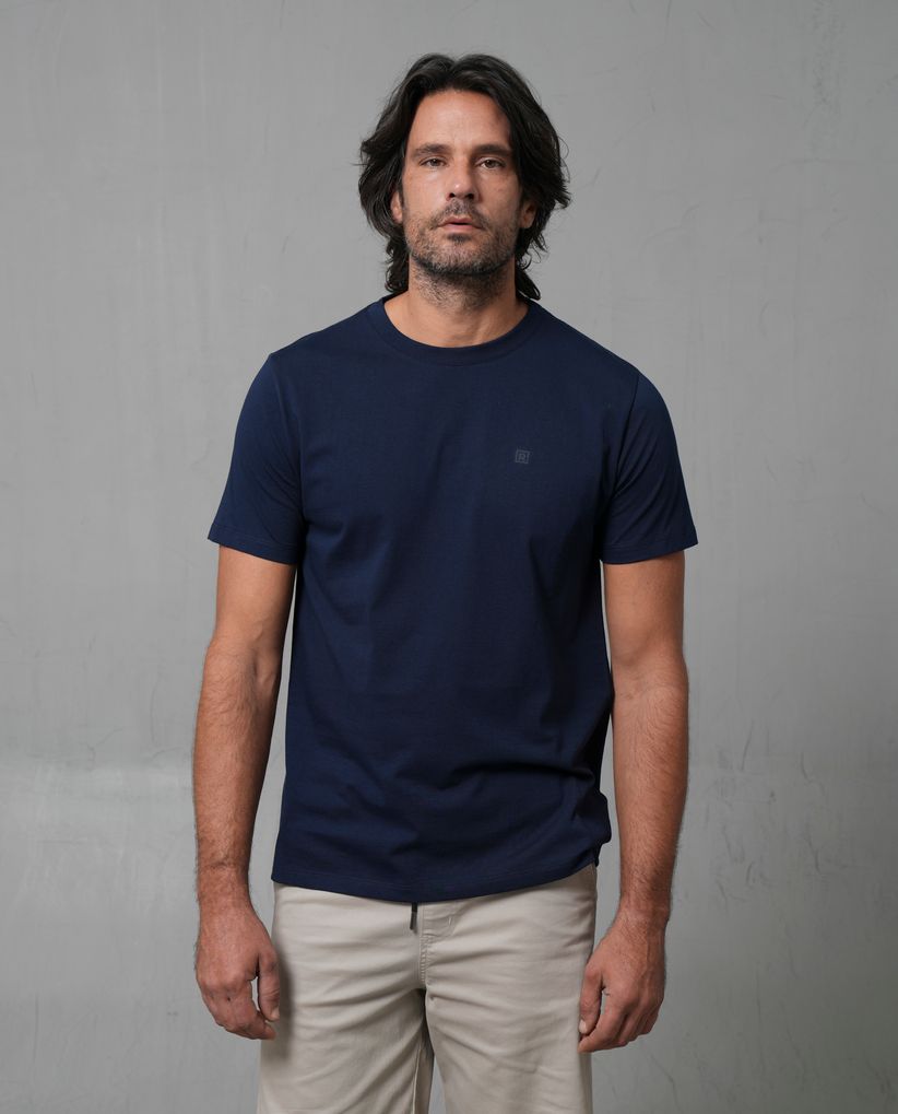 Camiseta con estampado en punto corazón para hombre