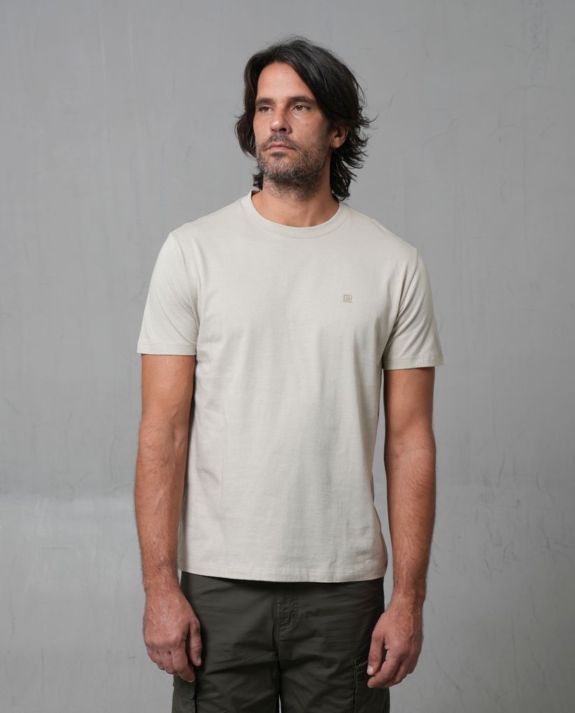 Camiseta con estampado en punto corazón para hombre