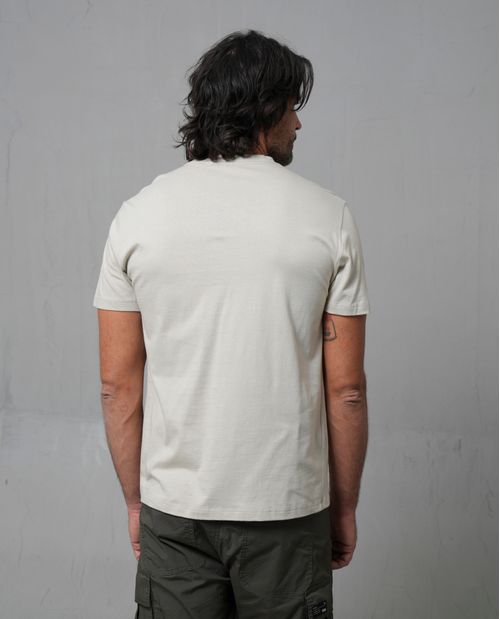 Camiseta con estampado en punto corazón para hombre