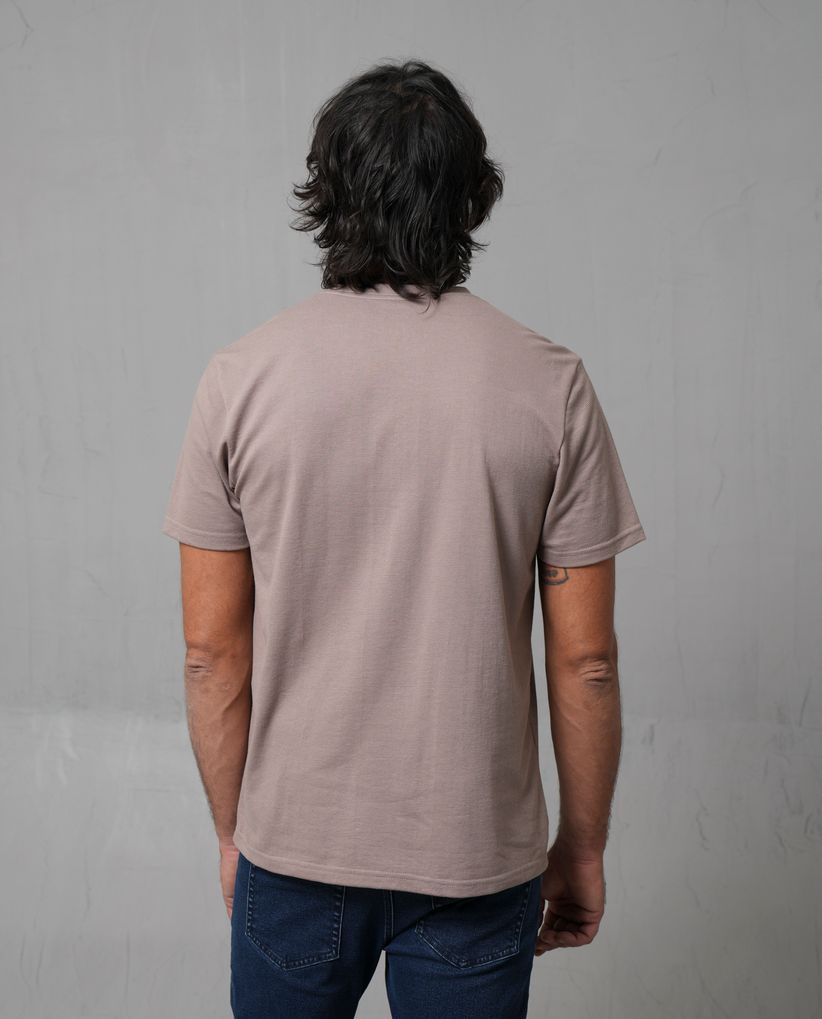 Camiseta tejida con cuello redondo para hombre
