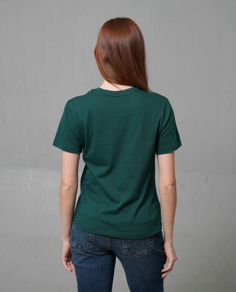 Camiseta con estampado en frente para mujer