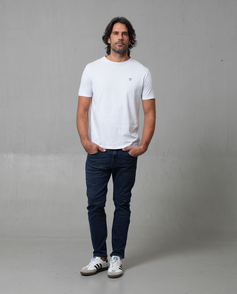 Jean Slim tono oscuro para hombre