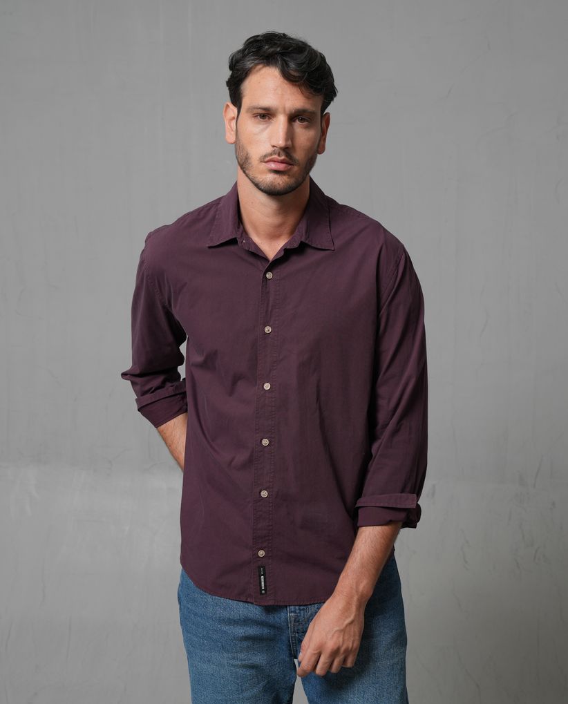 Camisa manga larga clásica para hombre