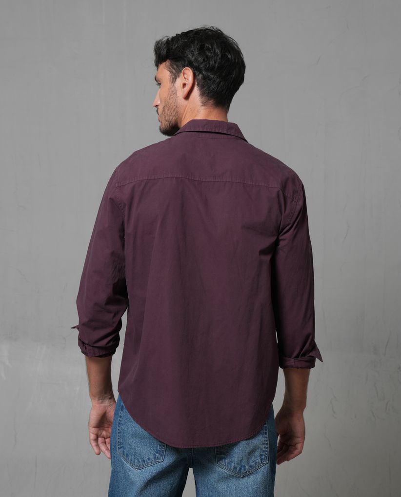 Camisa manga larga clásica para hombre