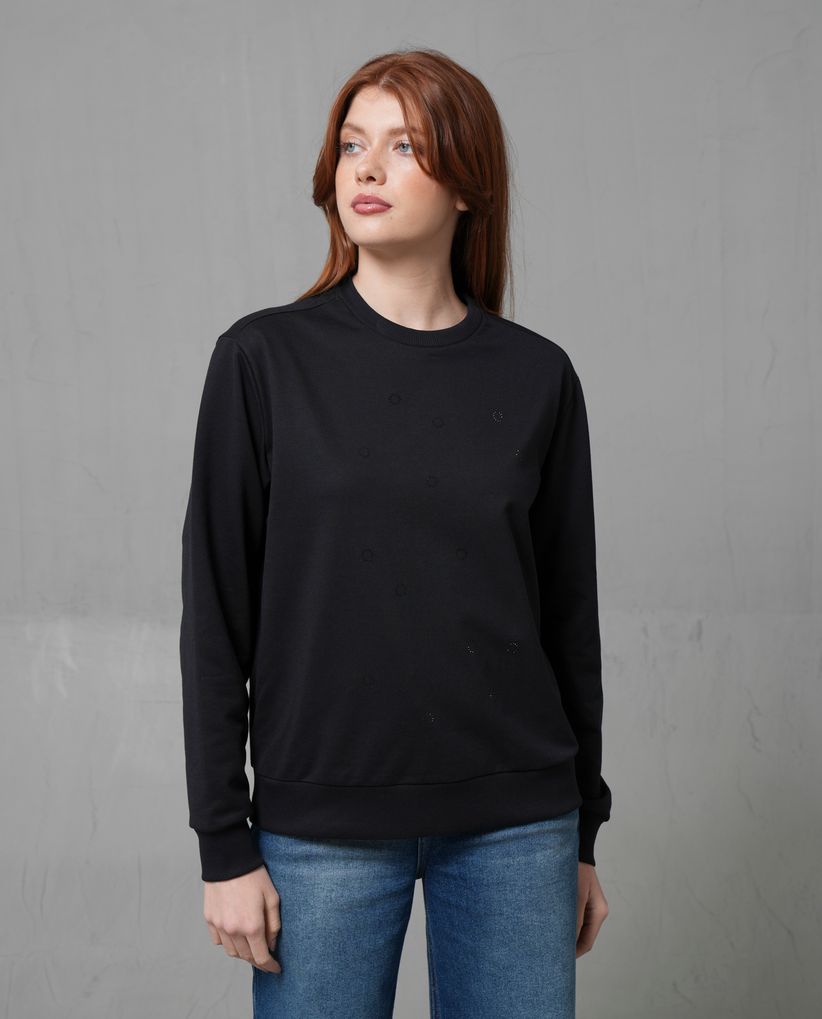 Buzo con cuello redondo para mujer