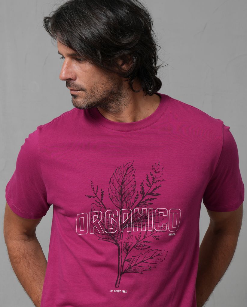 Camiseta con estampado en frente para hombre