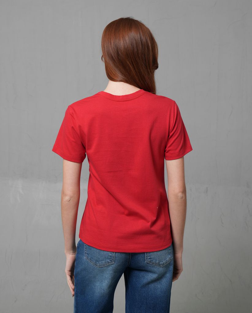 Camiseta manga corta con estampado en frente