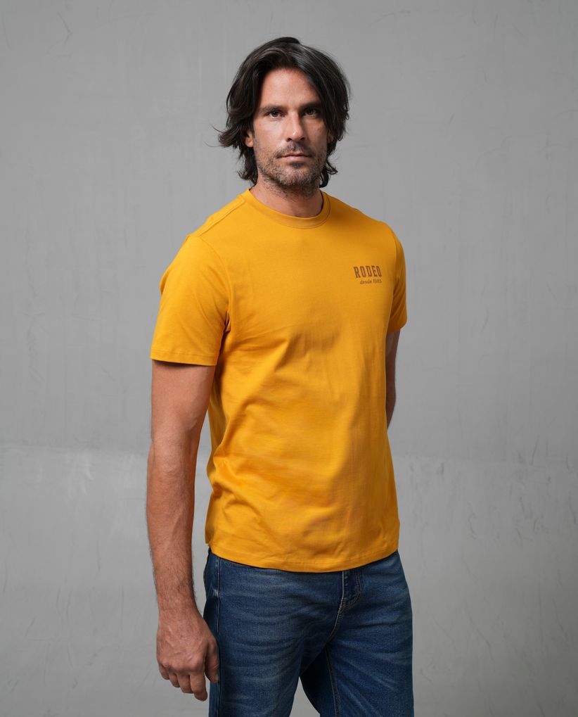 Camiseta manga corta con estampado para hombre