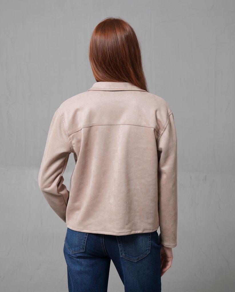 Chaqueta con cuello camisero para mujer