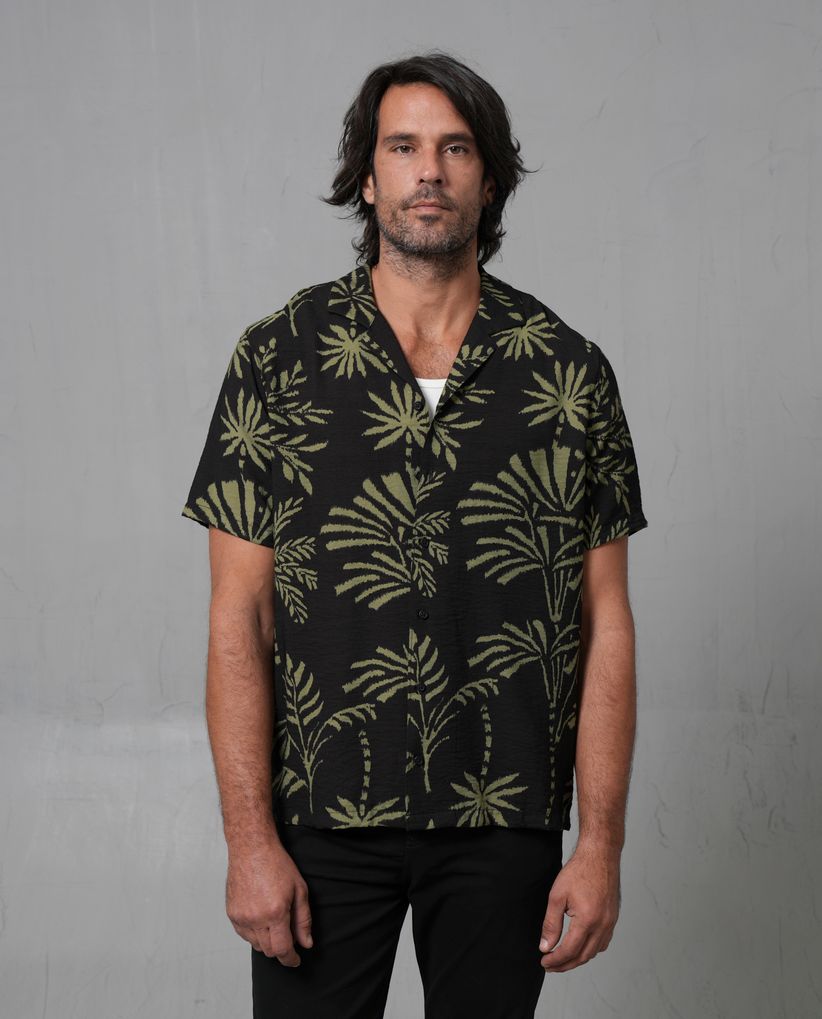 Camisa manga corta con estampado para hombre