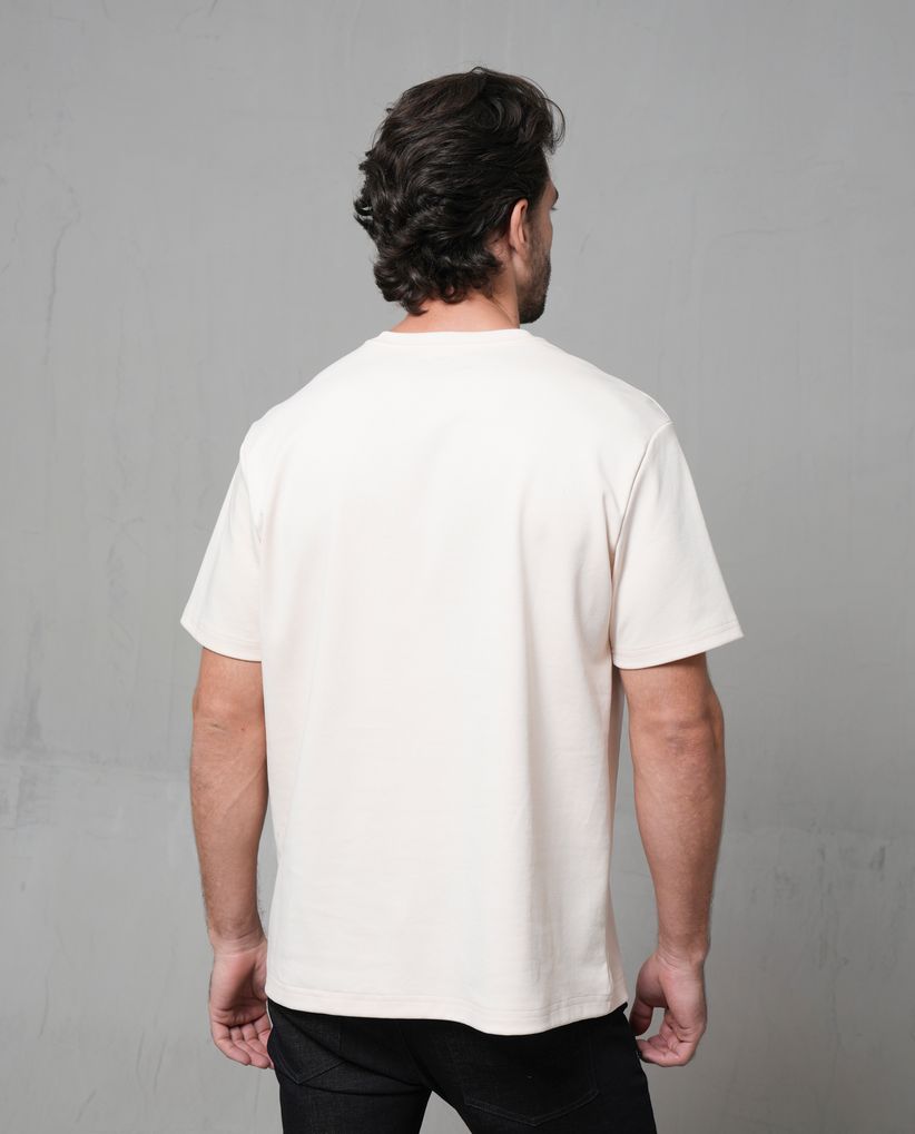 Camiseta oversize con estampado sutil en frente para hombre