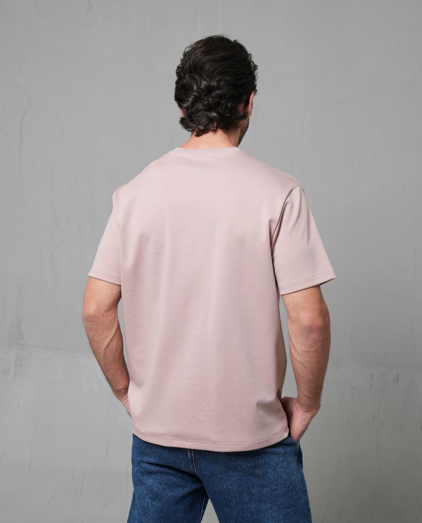 Camiseta oversize con estampado sutil en frente para hombre