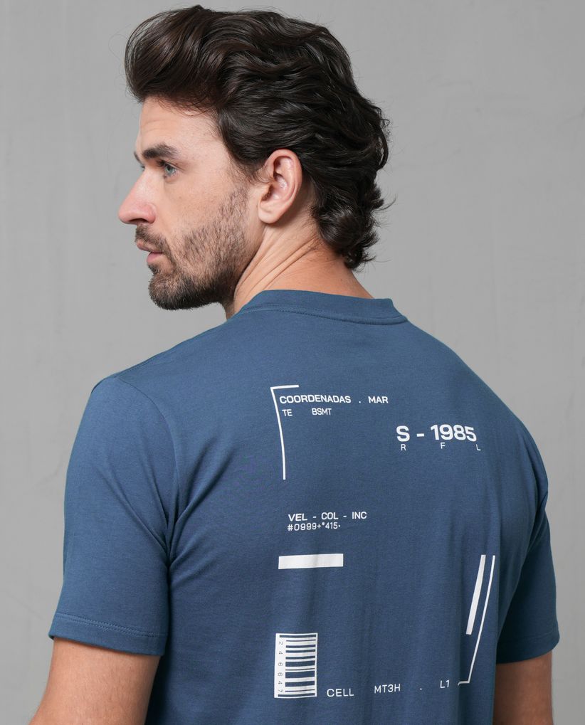 Camiseta manga corta con estampado para hombre