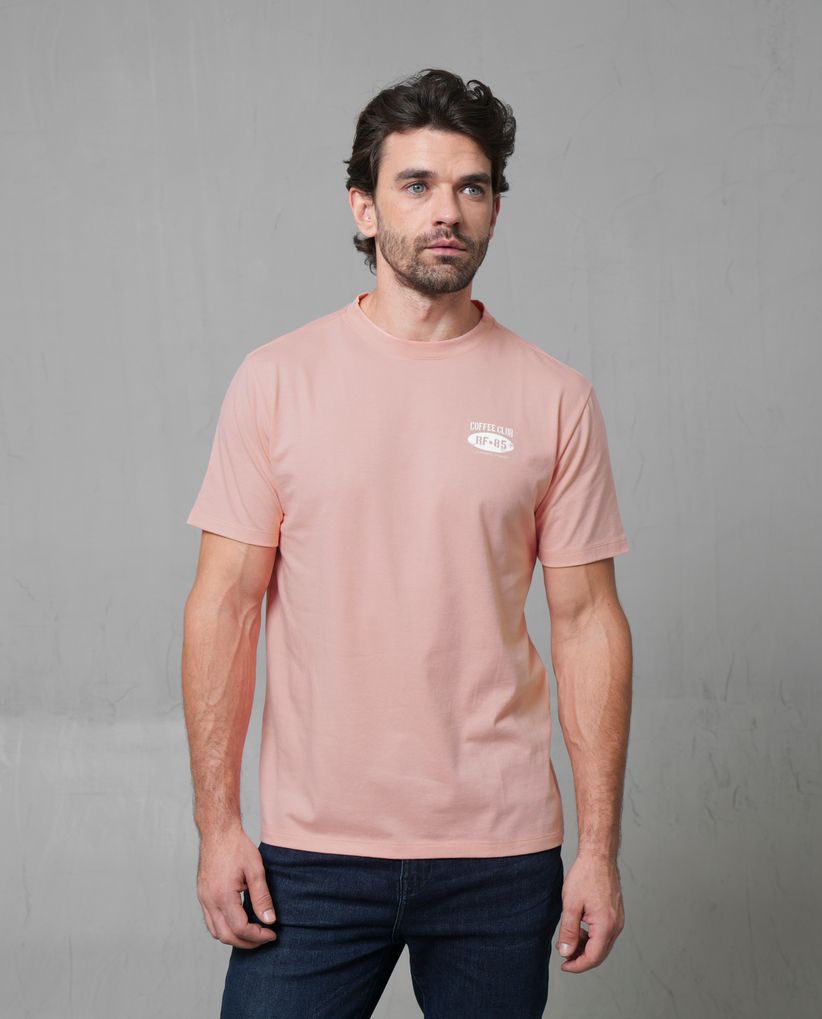 Camiseta con estampado en espalda para hombre
