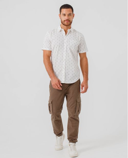 Camisa de manga corta estampada para hombre
