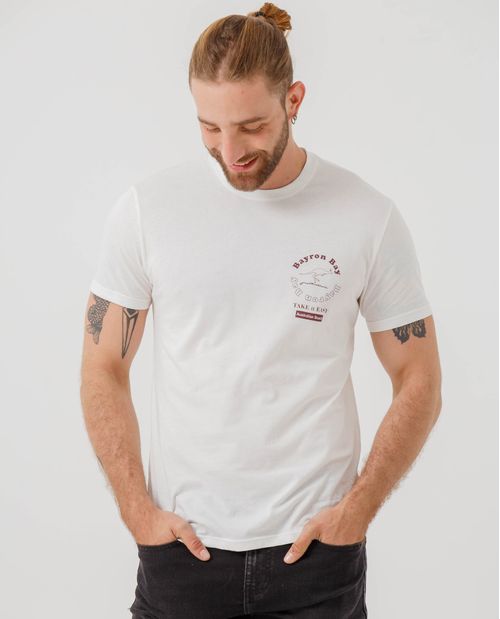 Camiseta con estampado en punto corazón para hombre