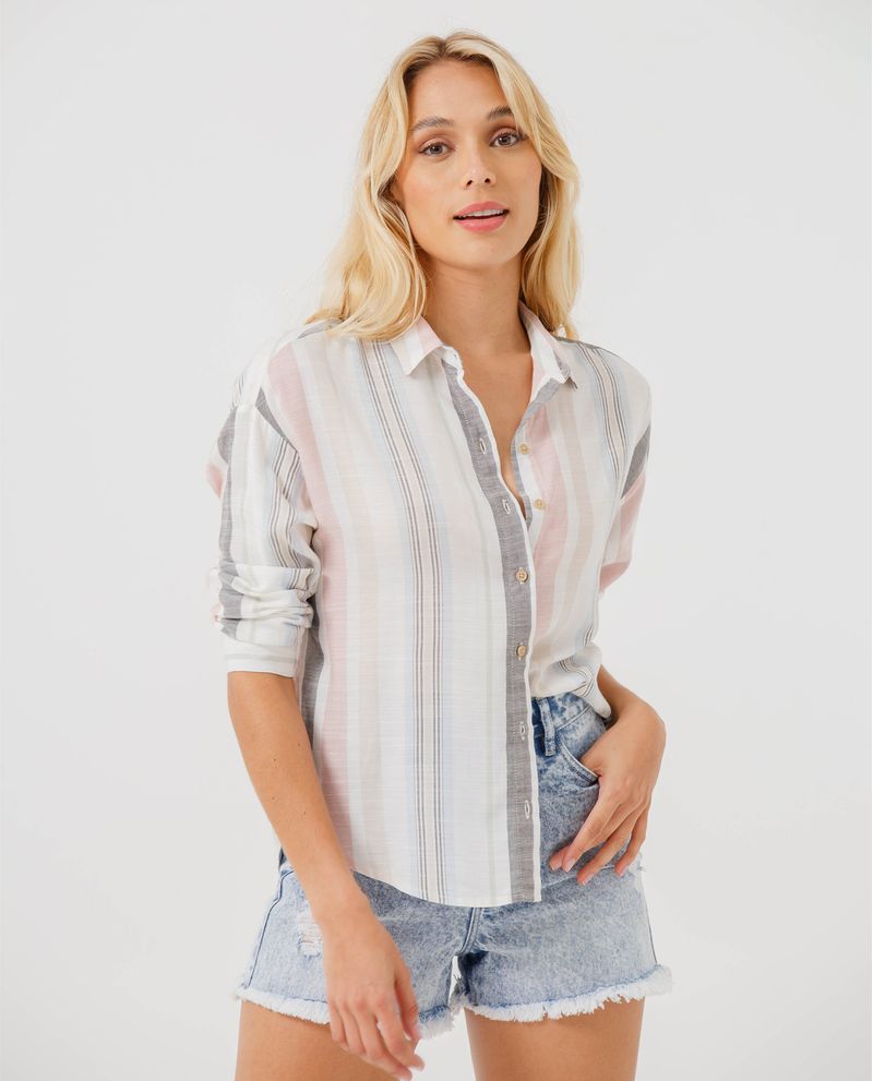 Camisa botones manga larga mujer | Tienda Online