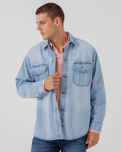 Chaqueta en denim oversize para hombre