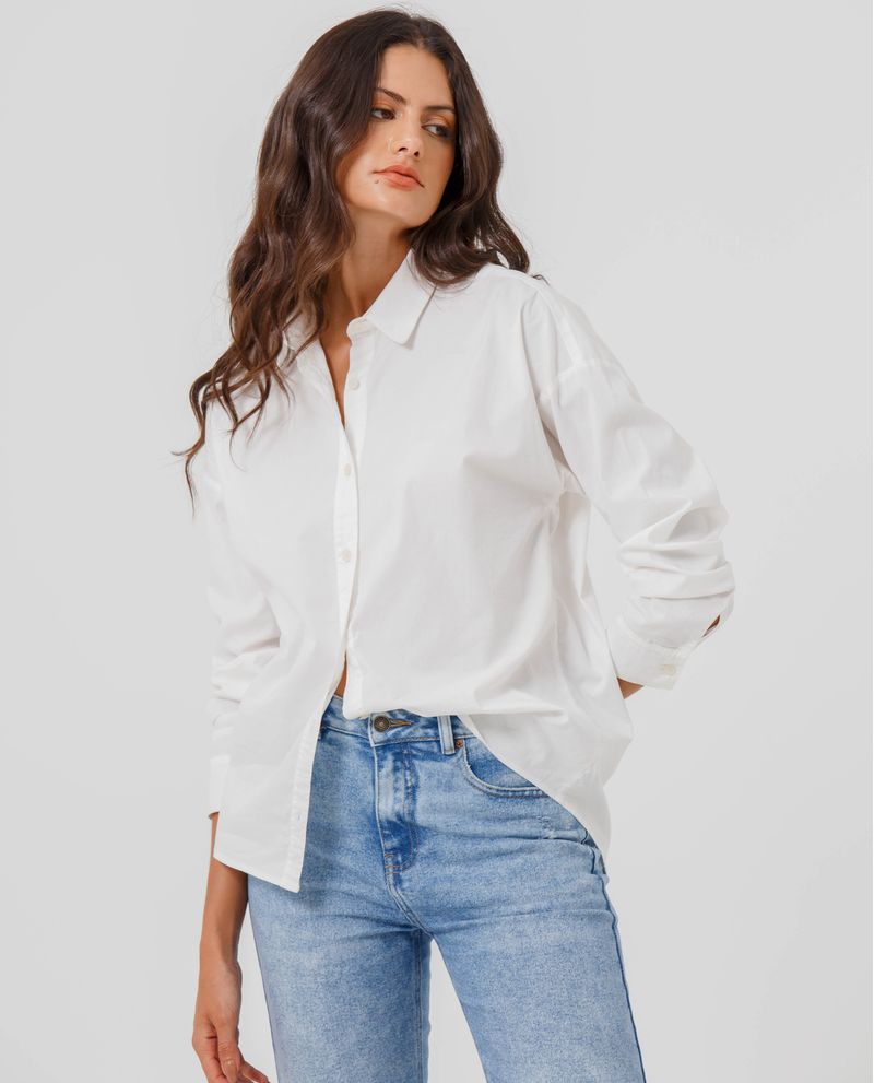 Camisa de botones oversize para mujer