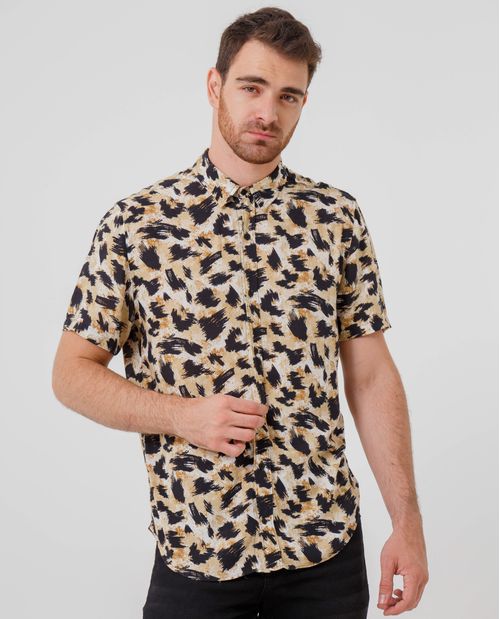 Camisa con estampado abstracto para hombre