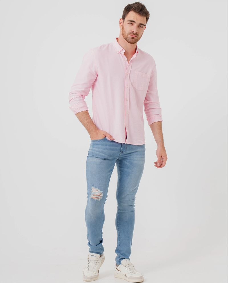 Jean Super Slim con roto para hombre Tienda Online