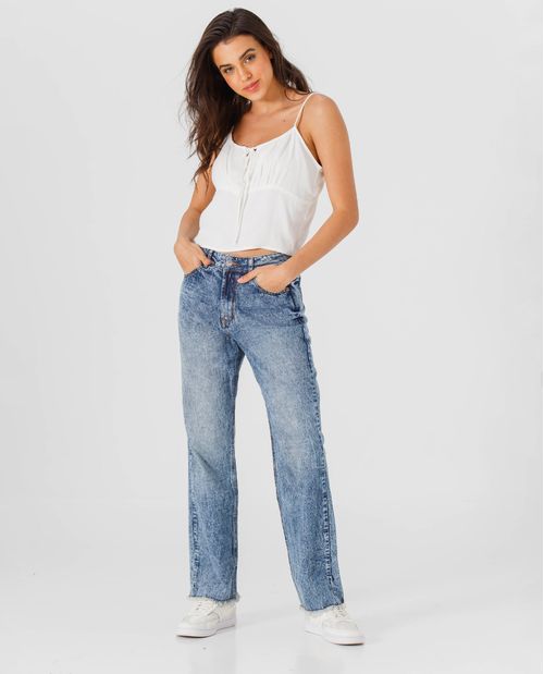 Jean Straight bota recta para mujer