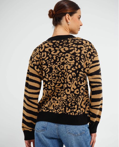 Buzo diseño animal print para mujer