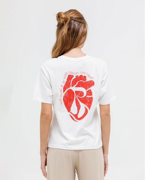 Camiseta básica estampada para mujer
