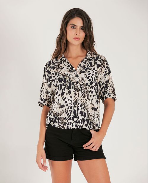 Camisa de animal print para mujer