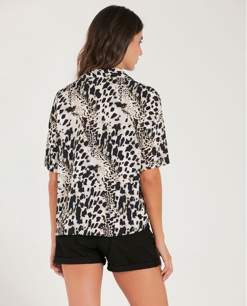 Camisa de animal print para mujer