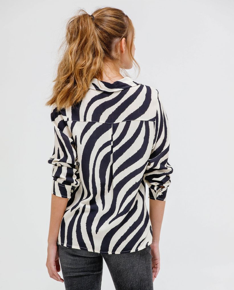 Camisa estampada amplia para mujer