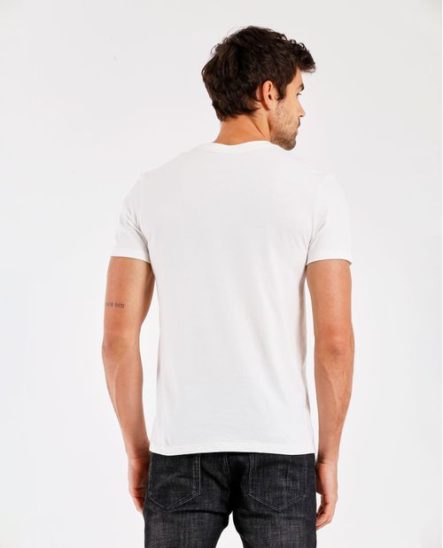 Camiseta estampada en frente para hombre