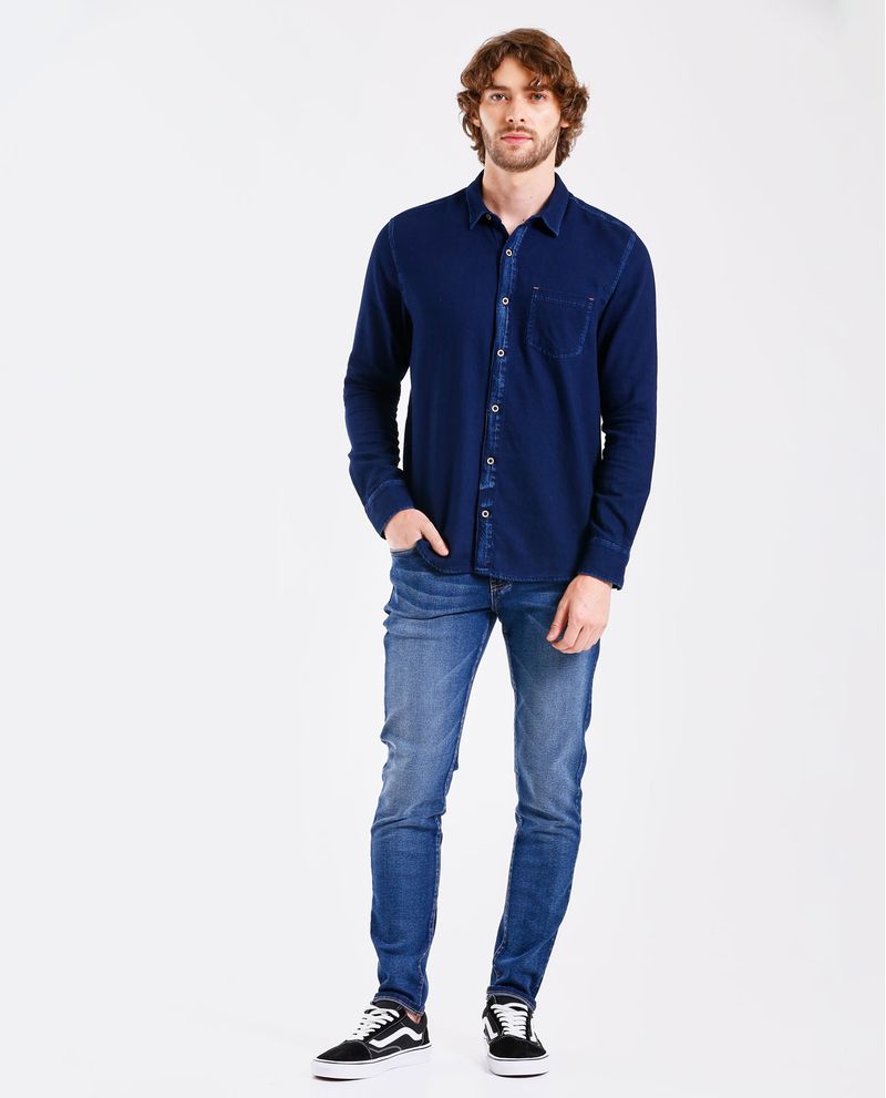 Camisa manga larga con jeans new arrivals