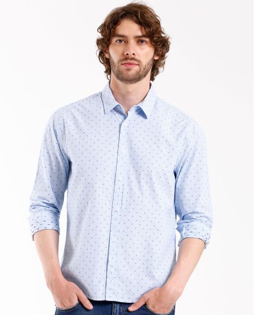Camisa con diseño de puntos para hombre