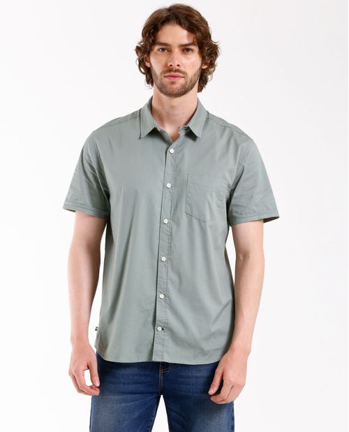 Camisa con bolsillo de parche para hombre