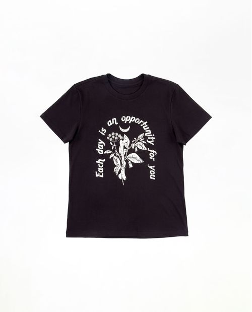 Camiseta con estampado en frente para mujer