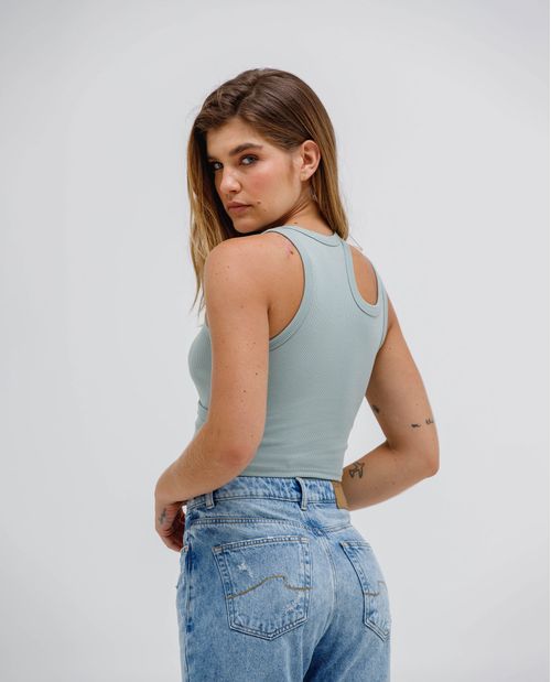 Camiseta con diseño cruzado para mujer