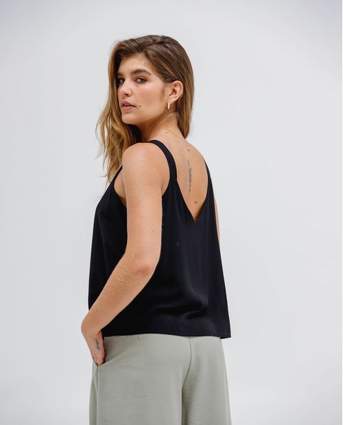 Camisa con escote en V para mujer