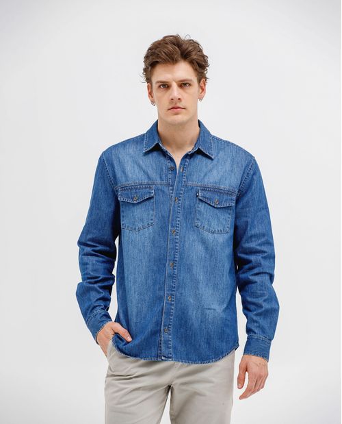 Camisa en denim para hombre