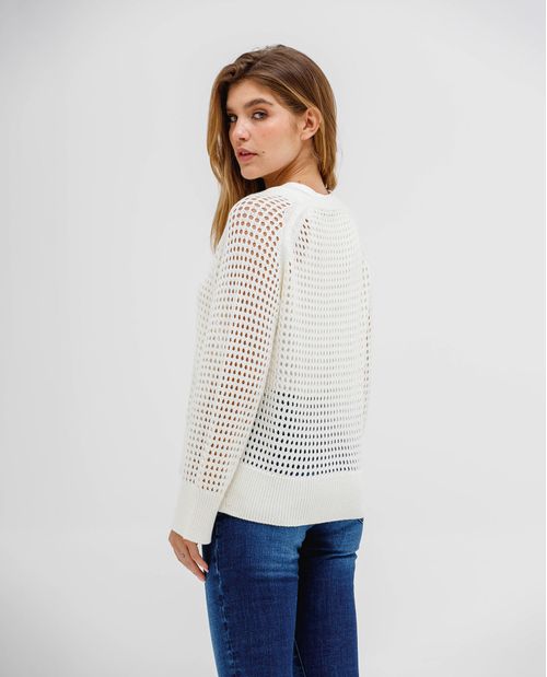 Buzo con detalles desagujados para mujer