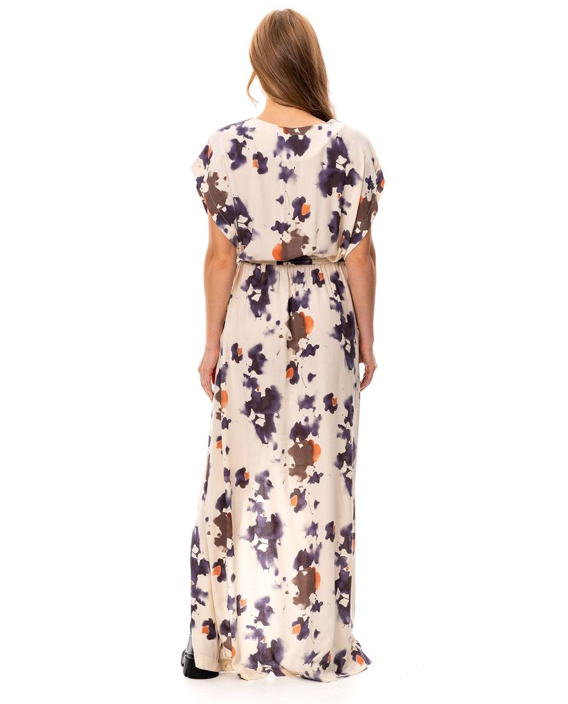 Vestido largo con cinturón para mujer