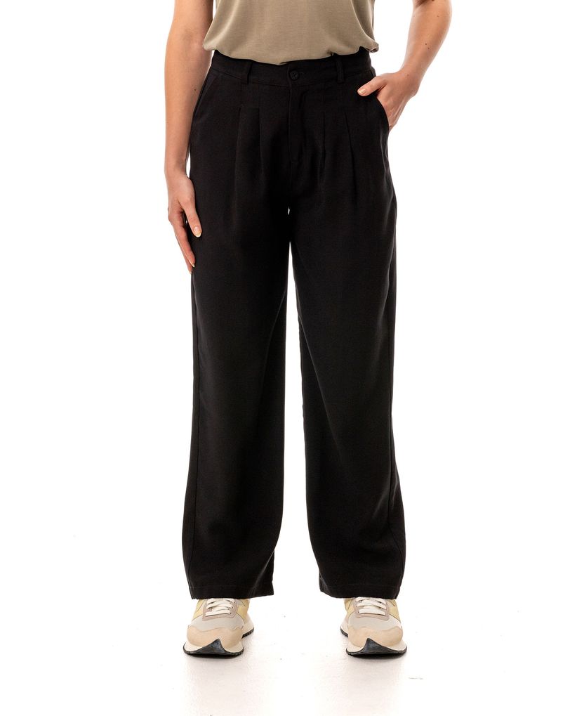 Pantalón con pinzas en delantero para mujer